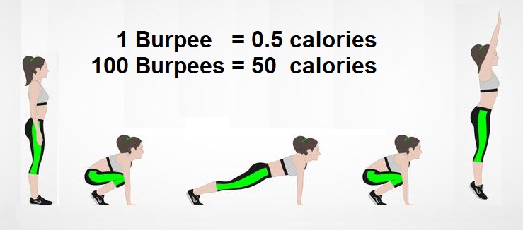 Calories Burned Chart: Squat and Crunches